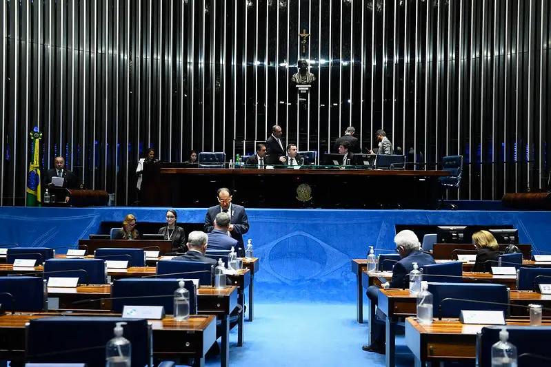 O plenário do Senado Federal durante sessão plenária (Foto: Roque de Sá/Agência Senado)